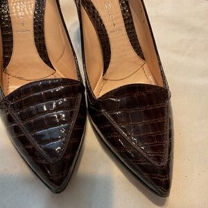Casadei brown patent pumps
